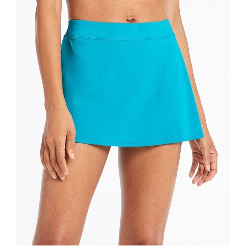 L.L.‎ Bean BeanSport Swim Skirt Size 6 Teal Blue UPF 50+ Beach Summer Pool EUC